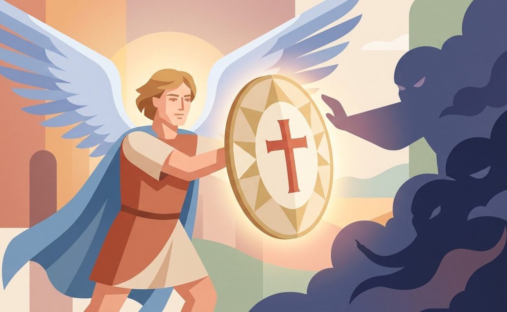 Protection and Deliverance - Illustration prière catholique